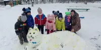 Скульптуры из снега в дошкольной группе