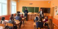Профилактическая беседа с учащимися старшим инспектором СНИП Борисовского ГРОЧС