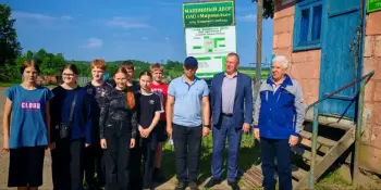 Учащиеся 7-8 классов прошли трудовую практику в ООО"Мирополье" на базе Кищино-Слободского отделения